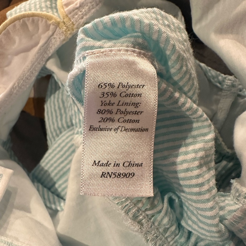 Edgehill Collection Striped Seersucker Romper with Anchor Embroidery - Picture 7 of 7